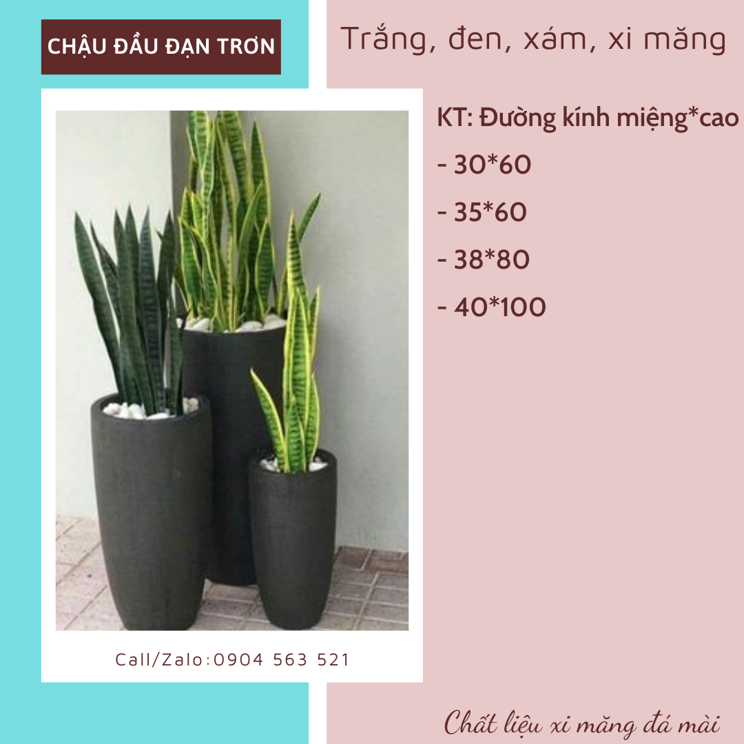 chậu xi măng đầu đạn chậu xi măng đầu đạn