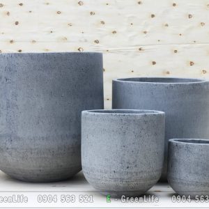 chậu xi măng dáng bầu