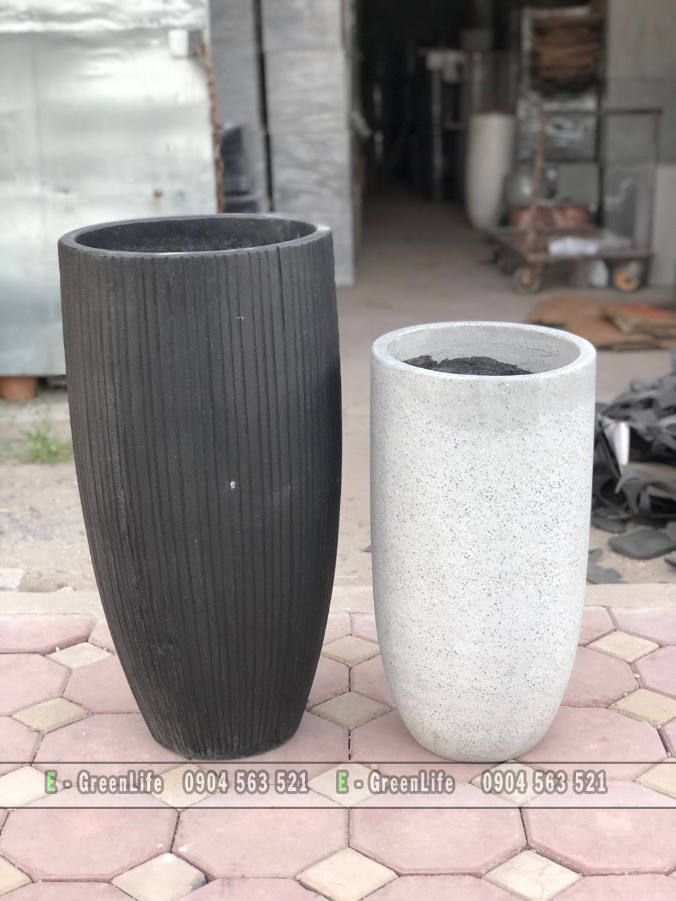 chậu xi măng đầu đạn chậu xi măng đầu đạn