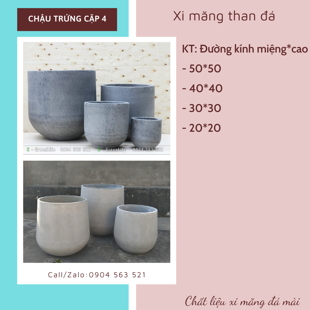 chậu xi măng dáng bầu chậu xi măng dáng bầu