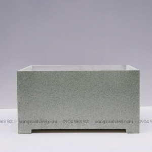 chậu composite chữ nhật vân đá