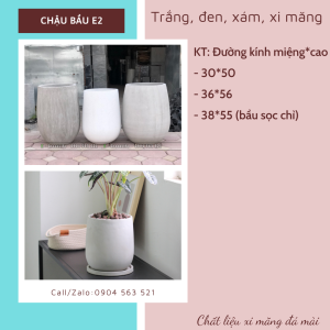 chậu xi măng dáng bầu
