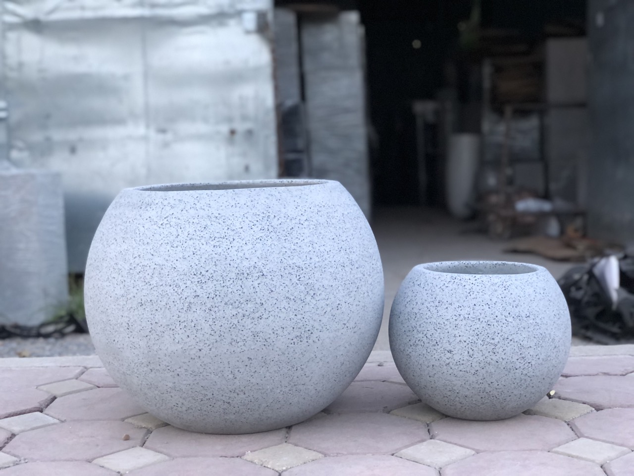 chậu xi măng đá mài lu tròn chậu xi măng đá mài lu tròn