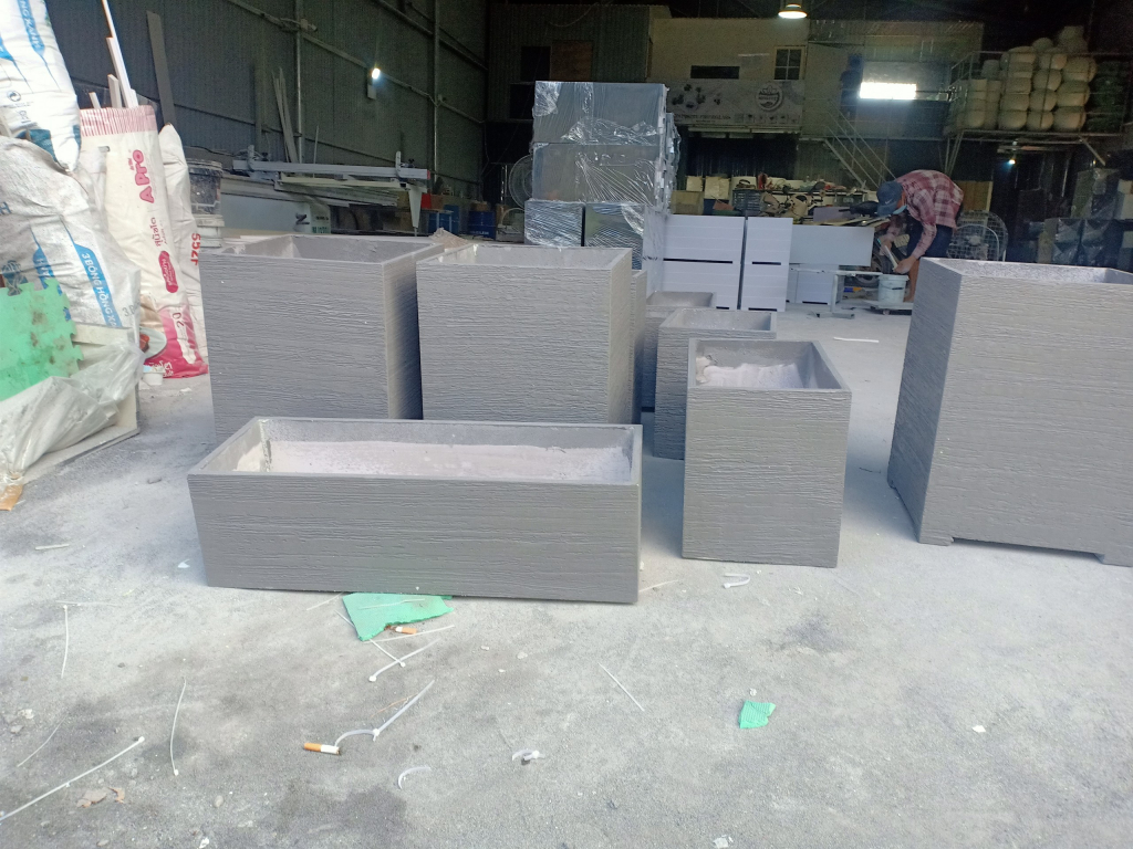 chậu composite vân xước chậu composite vân xước