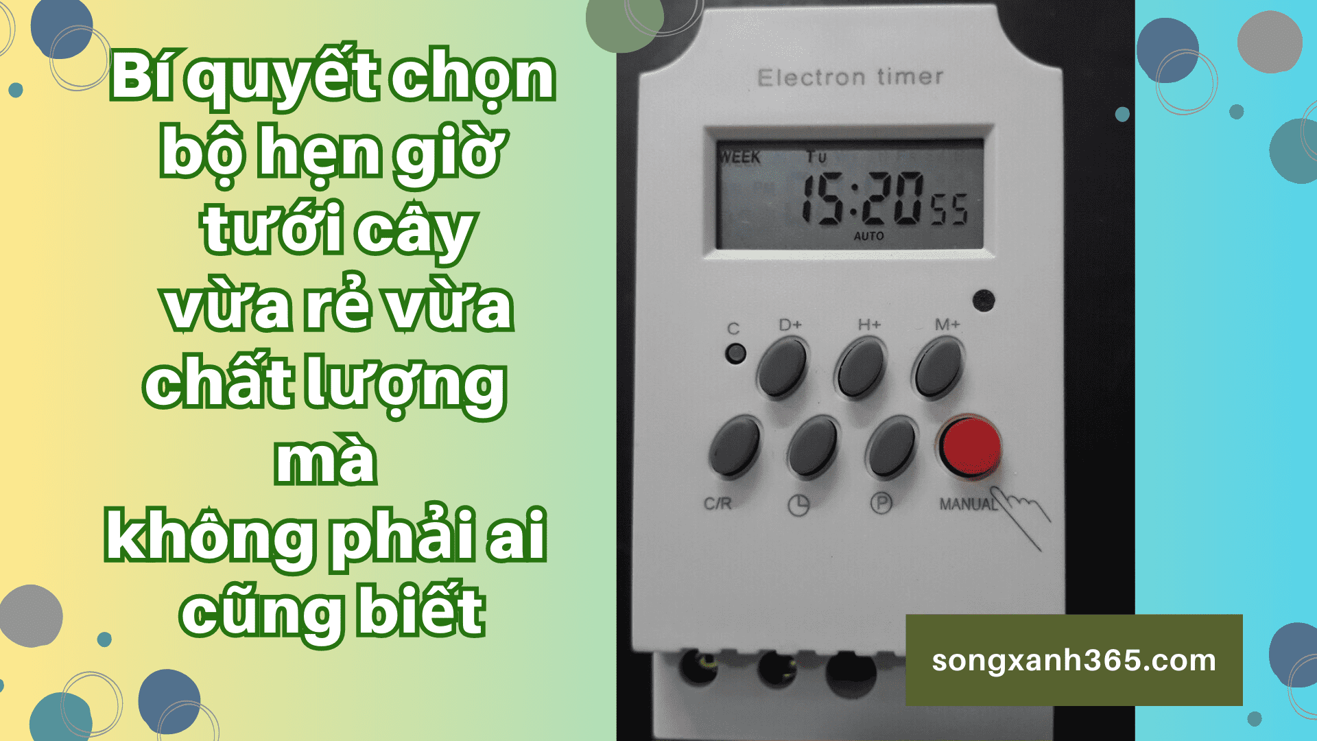 bí quyết chọn bộ hẹn giờ tưới cây