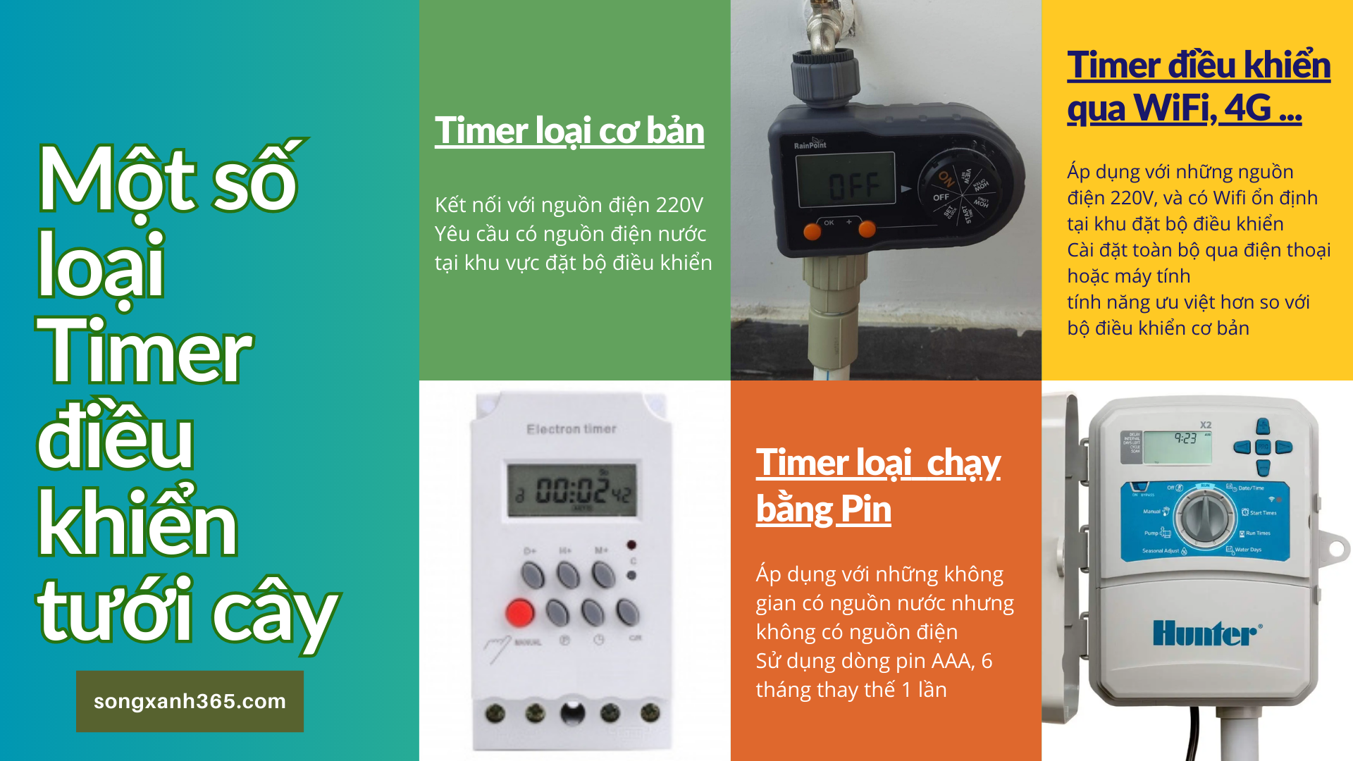 Một số loại thiết bị điều khiển tưới cần biết