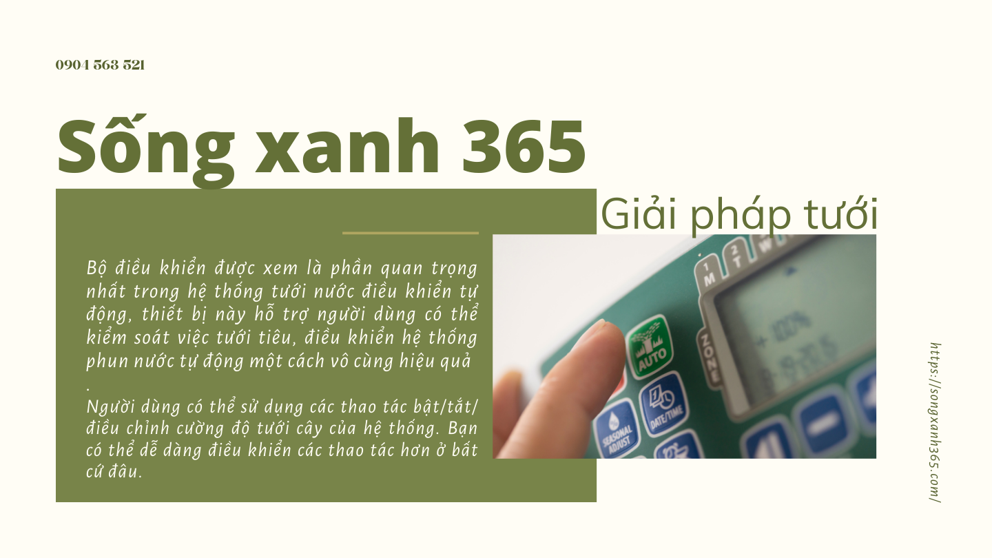 Bộ điều khiển tưới cây tại vườn thông minh