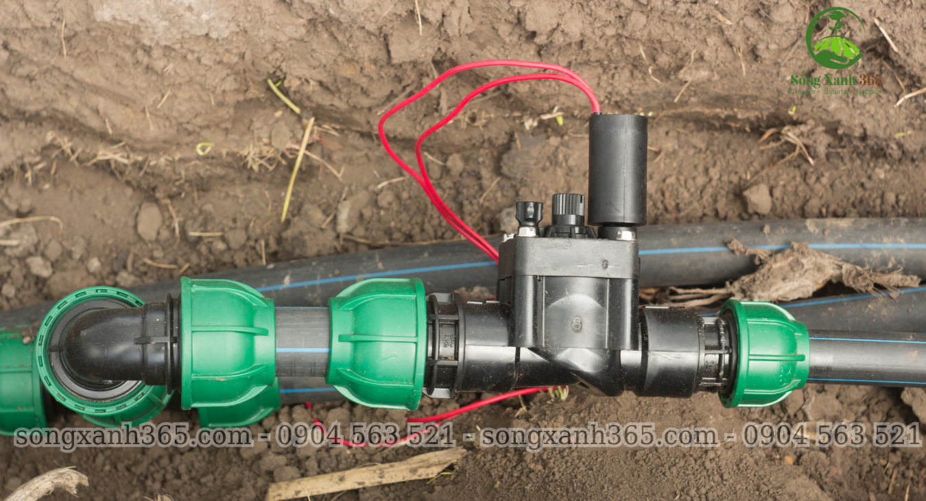 Lắp đặt van điện từ với ống HDPE