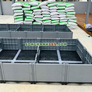 chậu ghép trồng rau hdpe