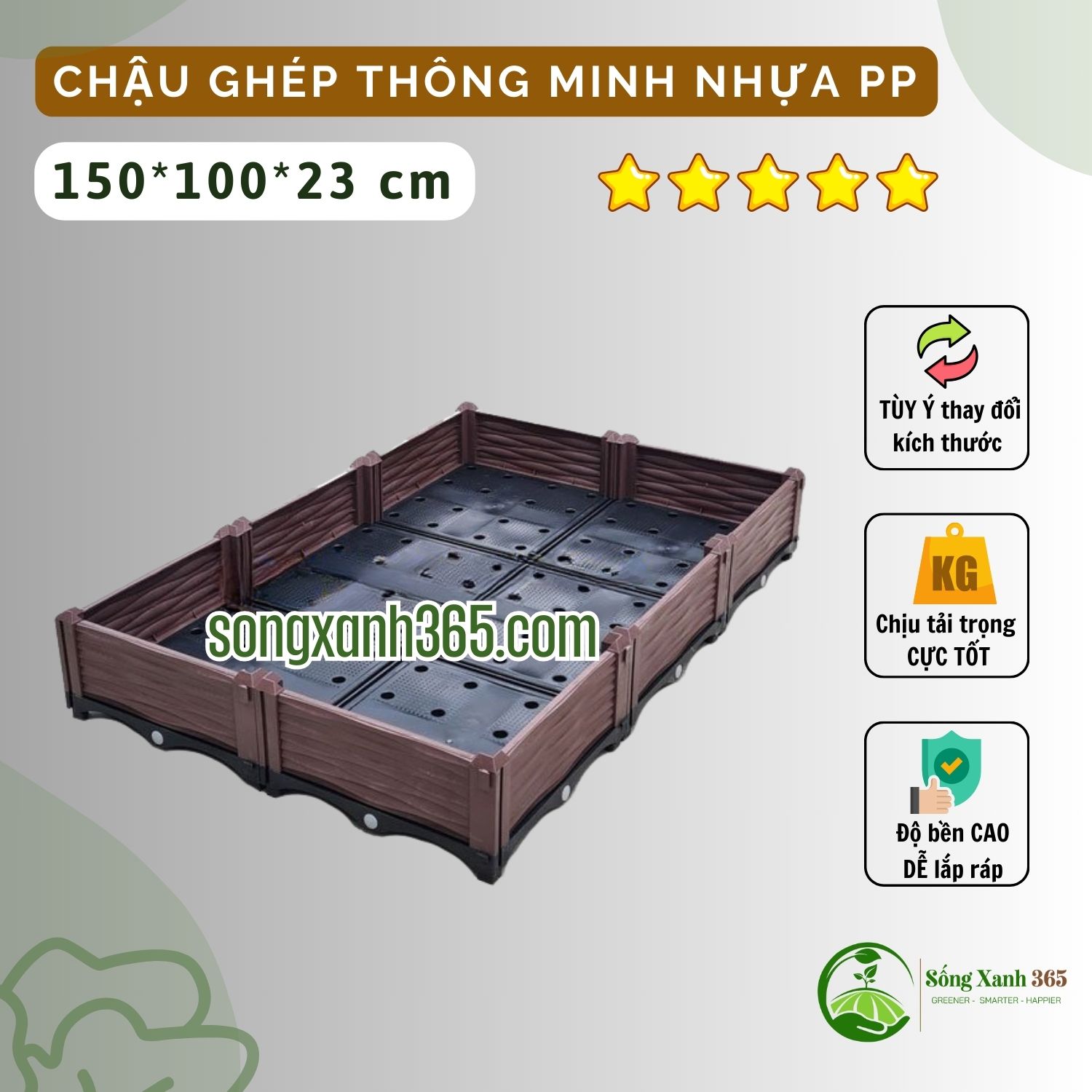 chau-trong-rau-15010023 Chậu trồng rau nhựa PP thông minh