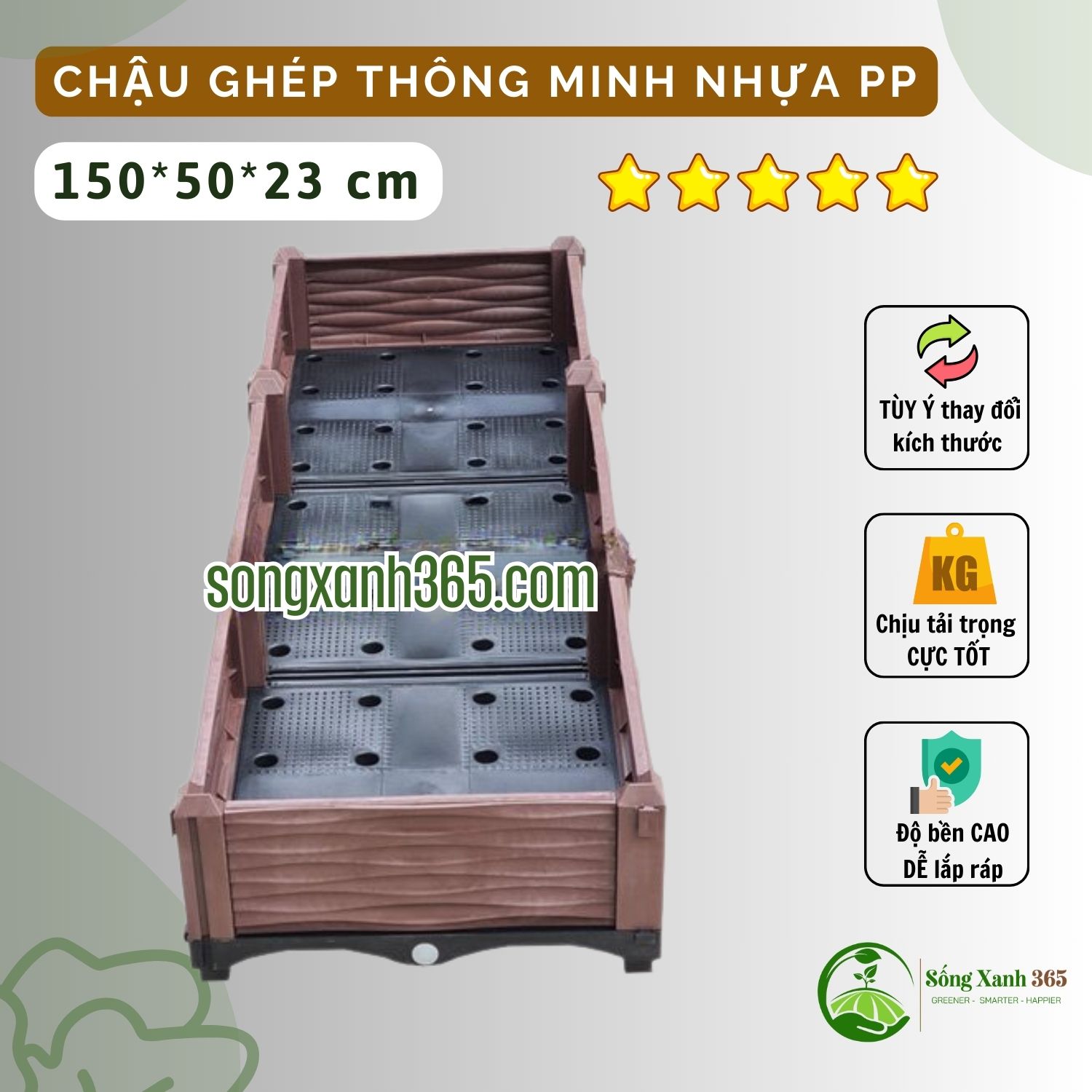 chau-trong-rau-1505023 Chậu trồng rau nhựa PP thông minh