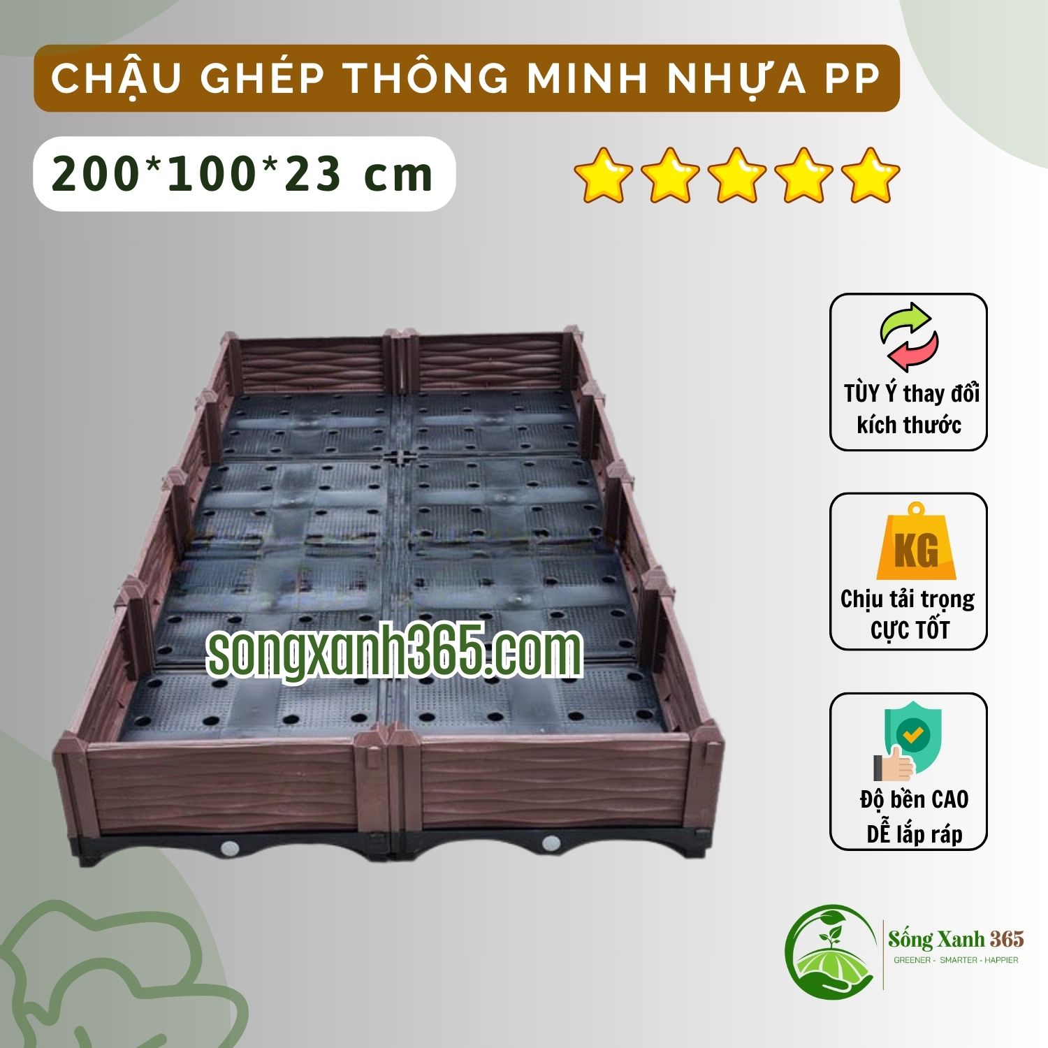 chau-trong-rau-20010023 Chậu trồng rau nhựa PP thông minh