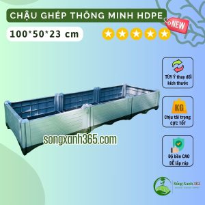 Chậu ghép trồng rau 1 tầng hdpe