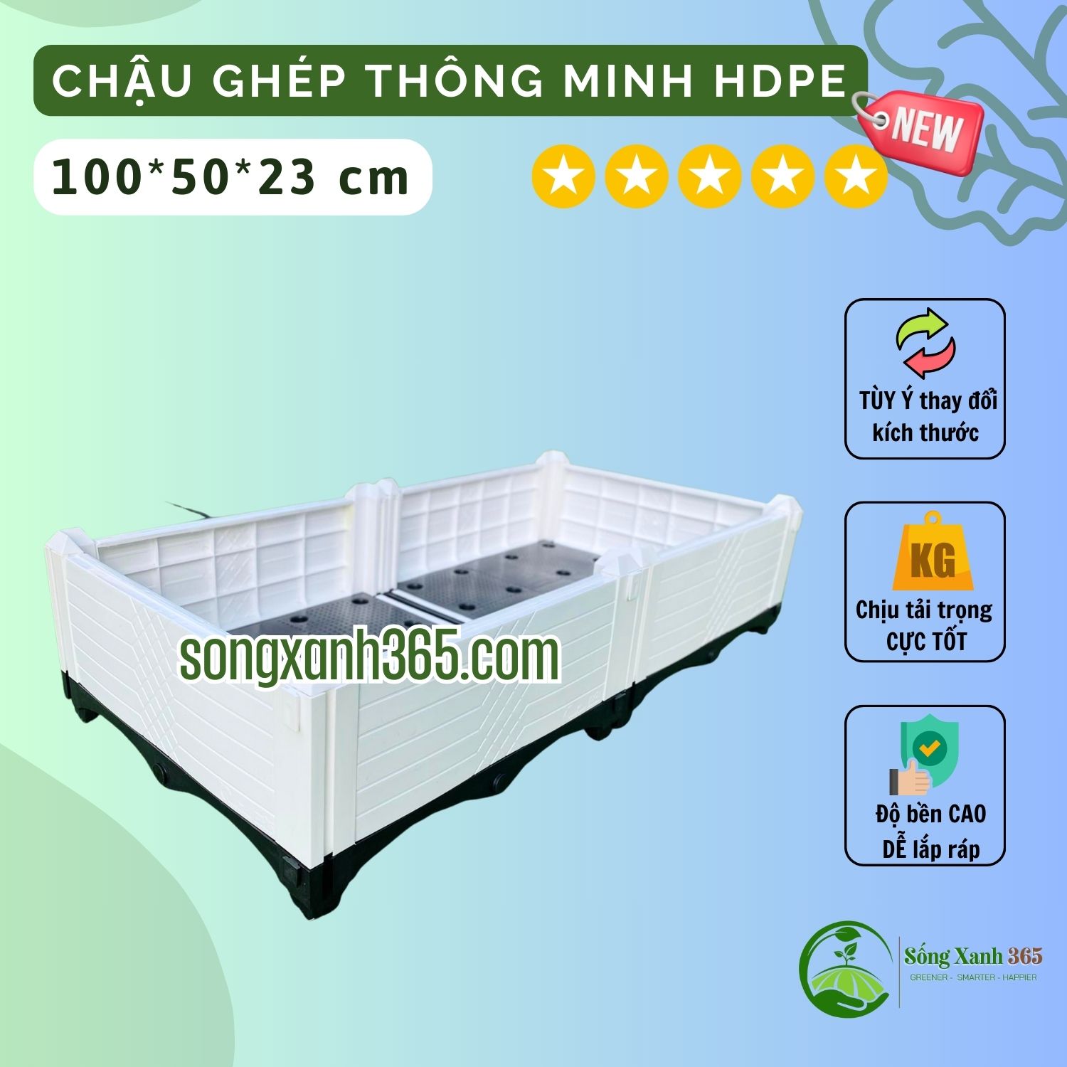 chậu trồng rau hdpe 1005023