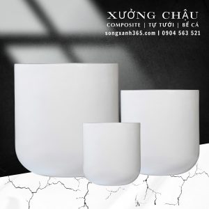 Chậu Tự tưới Composite Cao cấp Như Ý | Dáng trụ tròn
