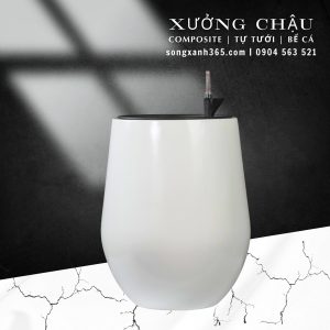 Chậu Composite Cao cấp Minh Quang | Dáng tròn | Tự tưới