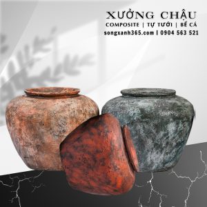 Chậu cây atlantico giả cổ composite Chậu cây atlantico giả cổ