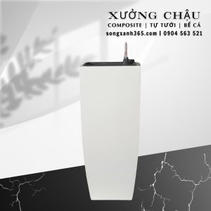 Chậu cây Tự tưới Composite Cao cấp Thịnh Vượng | Dáng vuông vát