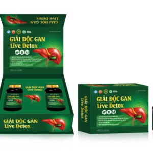 Giải Độc Gan Live Detox hộp cứng 2 lọ mỗi lọ 30v